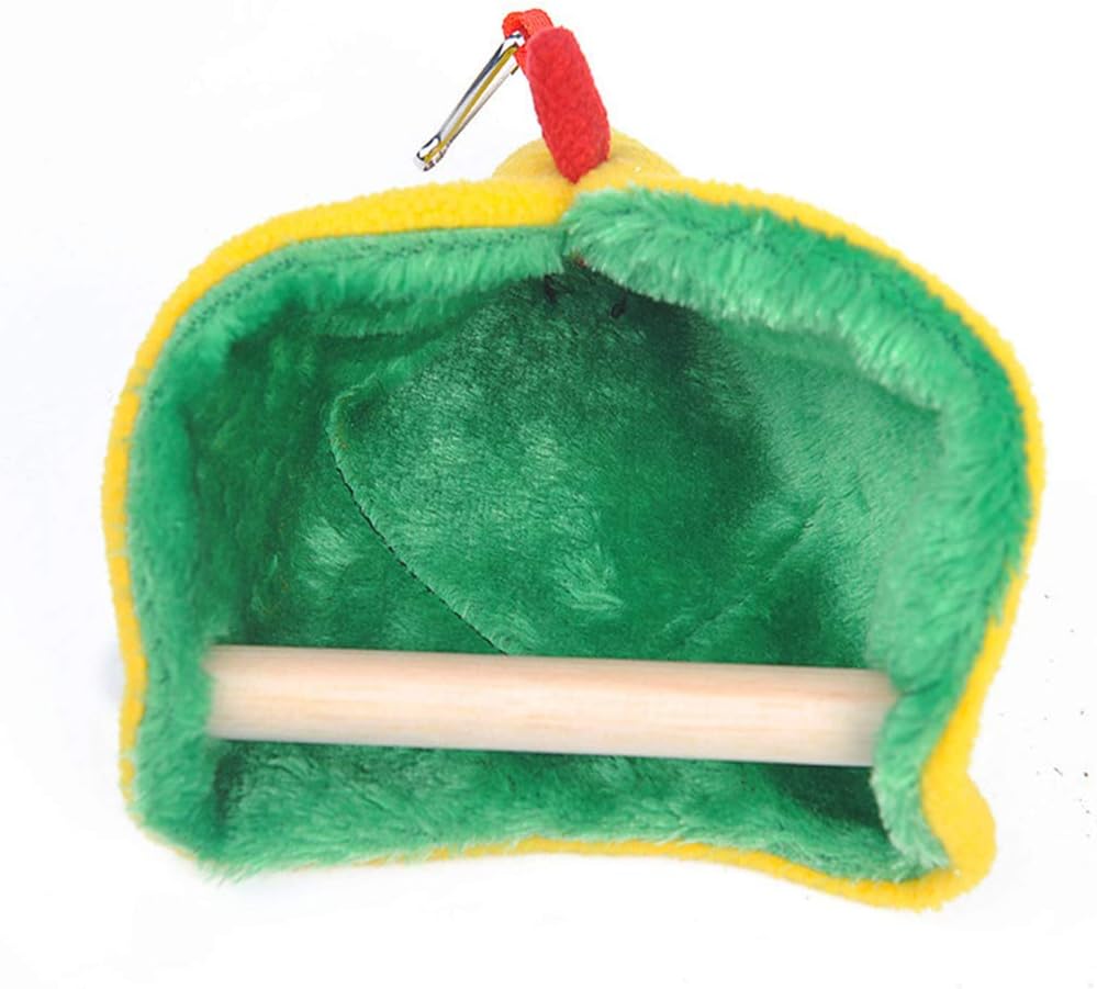 Winter Warm Bird Hammock Tent Parrots Hanging Nest Shed Hut，Small Birds Soft Plush Sleeping Bed Hideaway Cave for Parakeets Cockatiels Conures Lovebirds Finch，Cute Birdcage Perch Stand Swing Toy : Pet Supplies