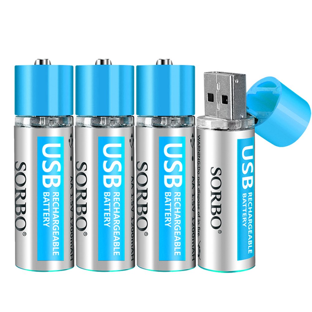 USB Rechargeable AA Lithium Batteries Liion Battery Cell