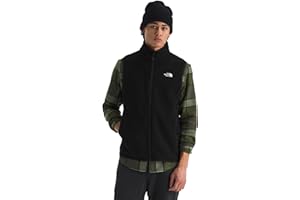 THE NORTH FACE Men's Glacier Fleece Vest | Zippered Hand Pockets & Stretch Binding on the Collar, Armhole & Hem, TNF Black, M