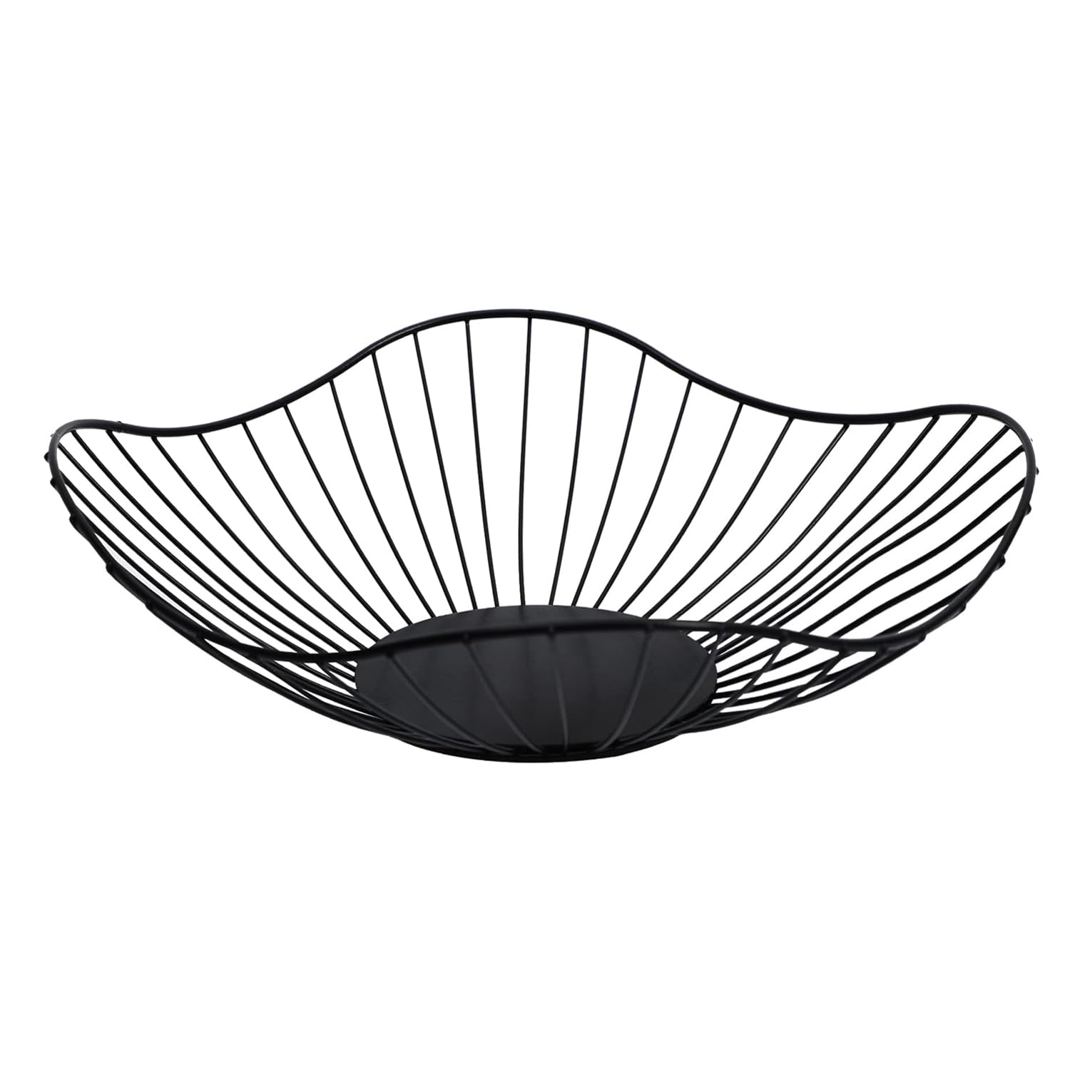 Hniuyun Black Fruit Bowl, Metal Wire Fruit Basket for Fruit and Vegetable Storage, Minimalism Fruit Holder Stand for Kitchen Counter, Home Decor, Table Centerpiece