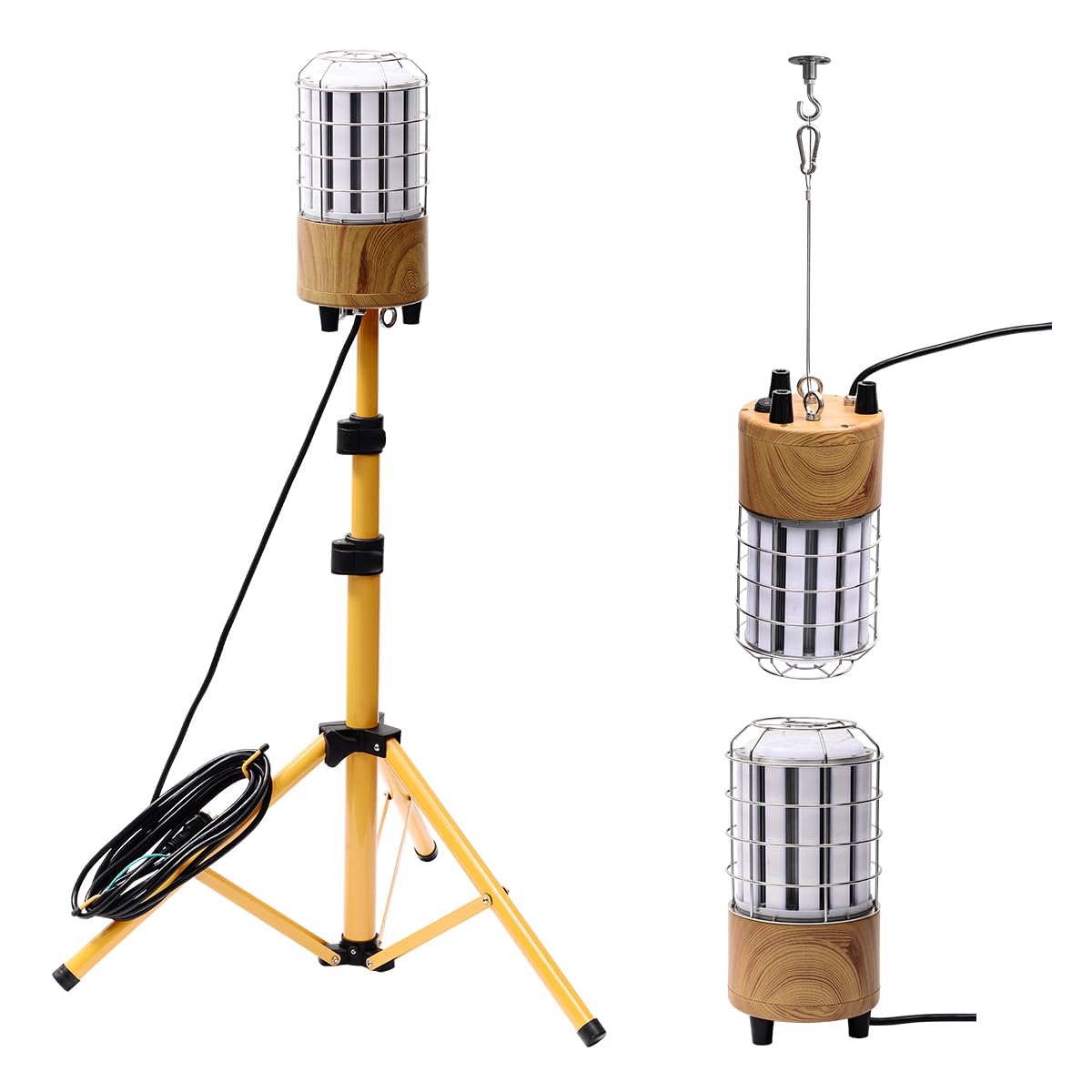 Choen 100w Led Tripod Construction Work Site Light 240V 12000 Lumen 360° Lighting for Building Contractors,Workshop,Plaster/Painting and Family Usage