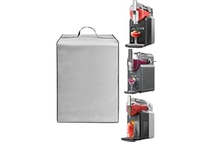 EIIJUGALOO Slushy Machine Cover Frozen Drink Maker Lid Waterproof Nylon Case for SYINTAO Ice Cream Maker/for GREENEVER Slush Machine/for INOVIVA Slushy Machine/for STERAYS Frozen Margarita,88 oz (Silver)