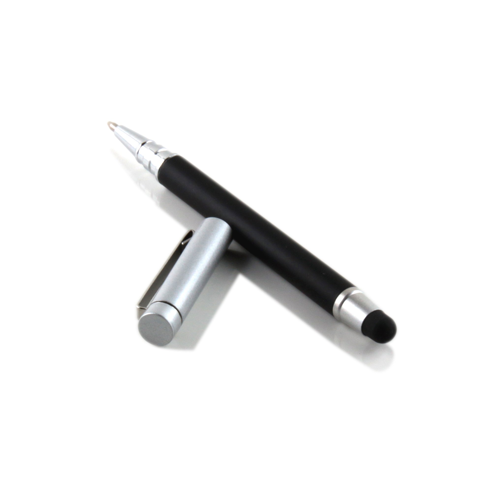 Slabo Stylus Pen for Smartphone/Phablet/Tablet Stylus and Ballpoint Touch Pen - black/silver