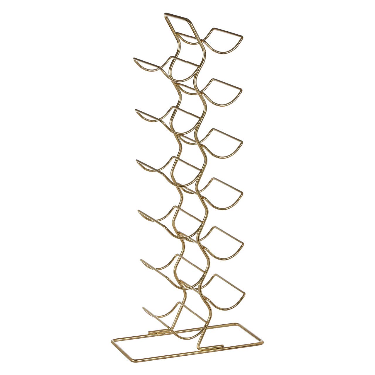 Premier Housewares 509917 12 Bottle Wine Rack, Gold Finish