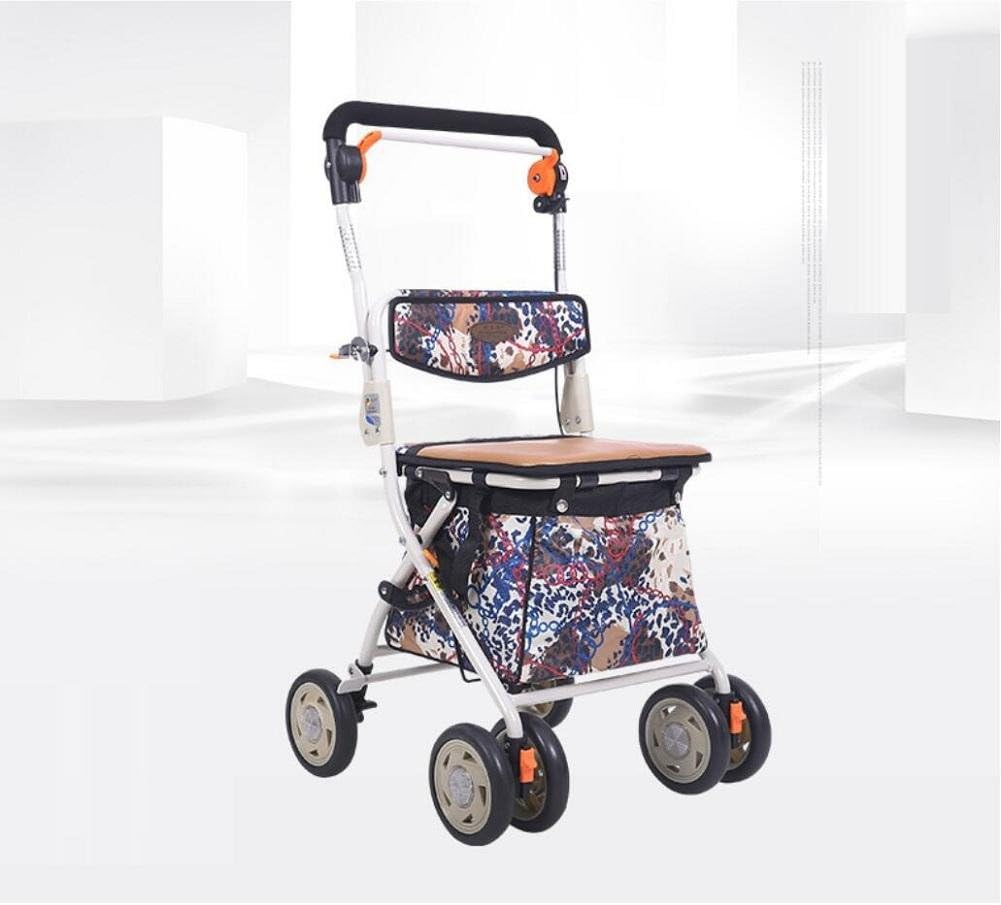 GJX Carro de Compras Plegable para Ancianos Carro de Compras para Cuatro Ruedas Carro de Ruedas GJX Carro de Compras Plegable para Ancianos Carro de Compras para Cuatro Ruedas Carro de Ruedas