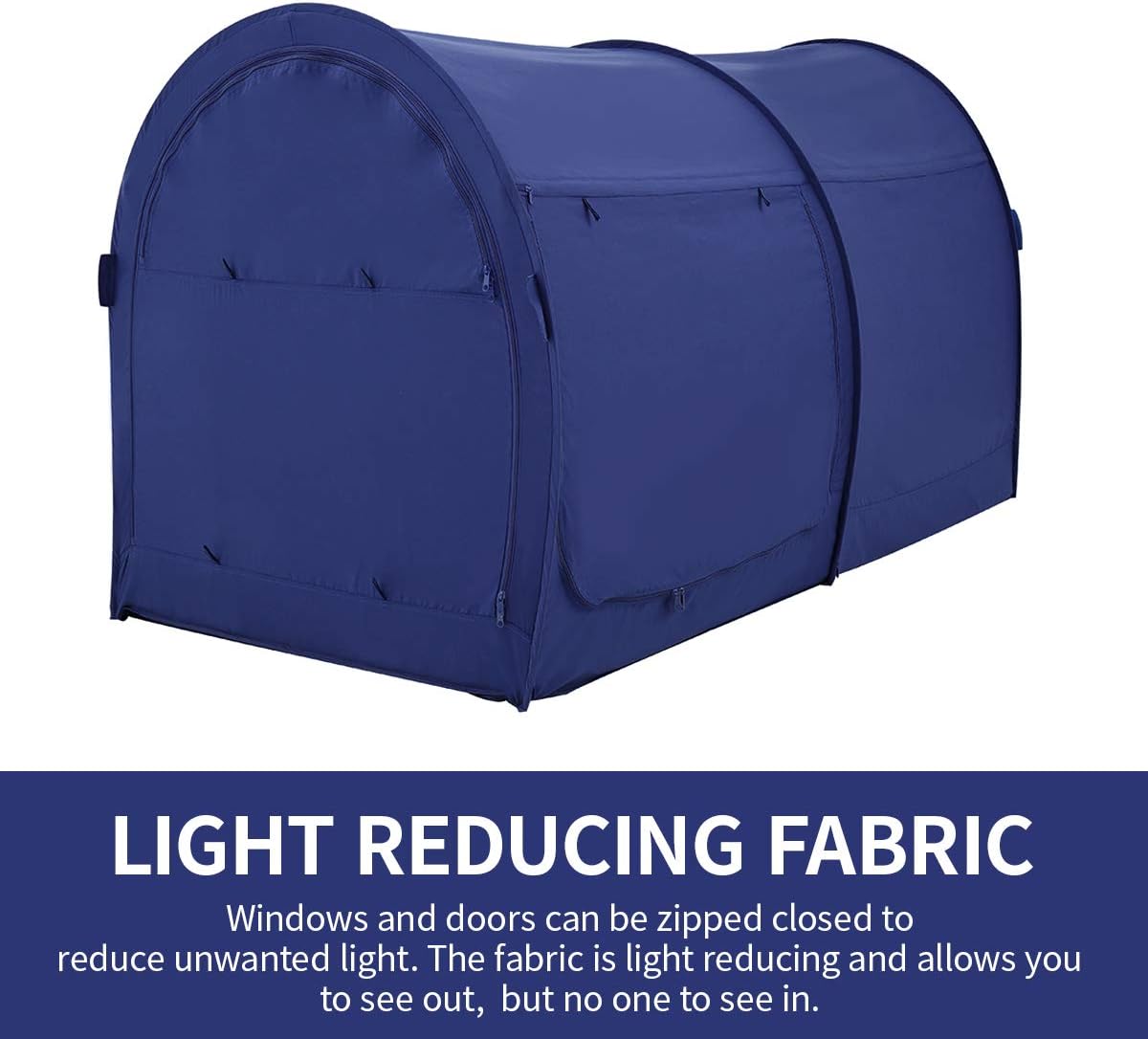 Alvantor Bed Canopy Tents Dream Privacy Space Twin Size Sleeping Tents Indoor Pop Up Portable Frame Curtains Breathable Navy Cottage (Mattress Not Included) Reducing Light: Home & Kitchen