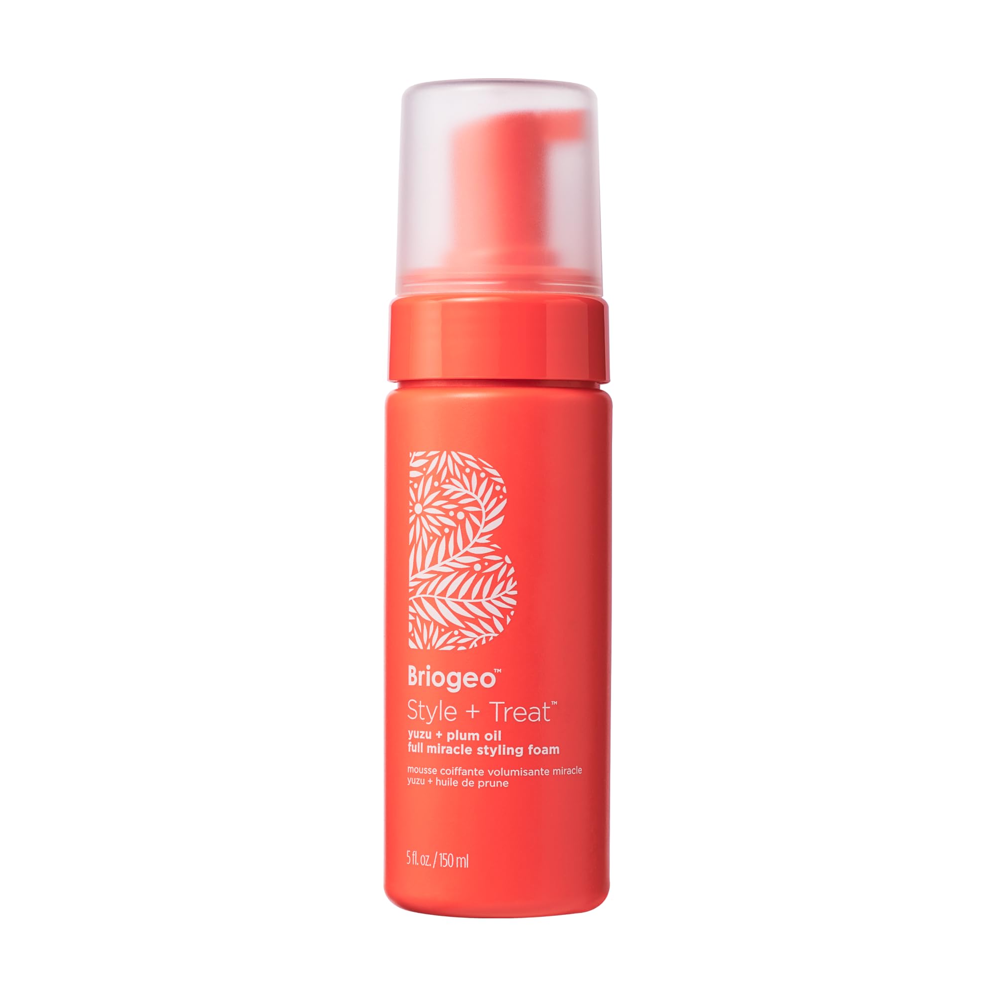 Briogeo Style + Treat™ Yuzu + Plum Oil Hair Styling Texture Foam, Control Frizz, Heat Protection, Enhance Wavy Hair, 150ml