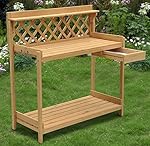 go2buy Potting Bench Outdoor Garden Planting Work Station Table