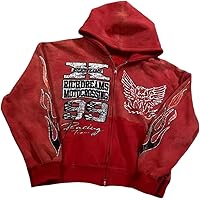 Amazon.com: OANTGM Zip Up Hoodie Grunge Jackets Streetwear Y2k