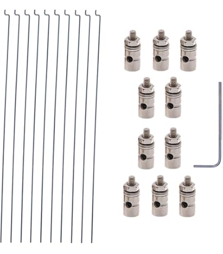 Sourcing Map Conectores De Varilla De Empuje Para Aviones RC, 10 Unidades Con Tuercas Y Tornillos, Diámetro 5 Mm, Agujero 3 Mm