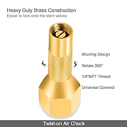 GODESON Air Chuck, Screw on Tire Inflator Nozzle