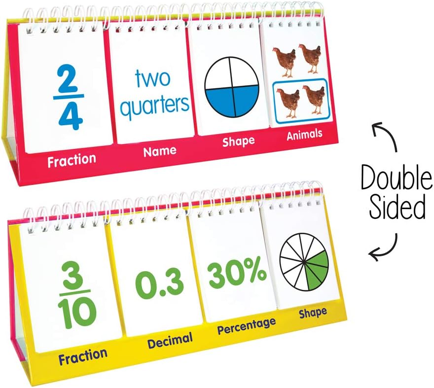amazon com junior learning jl454 fractions flips toys games junior learning jl454 fractions flips