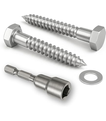 Pernos Retraso Prime-line Tornillos Cabeza Hexagonal Prime-Line 3/8 X 5" - Acero Galvanizado Paquete 25 - Para Madera Pesada Y Deck Tornillos 3/8x5 Pulgadas