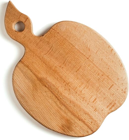 Amazon Com Solid Wood Cutting Board With Handle 7 5x11 Hardwood Small Chopping Board For Kitchen Round Wooden Charcuterie Board Bread Cheese Crackers Serving Platter Reversible Smooth Sturdy Kitchen Dining