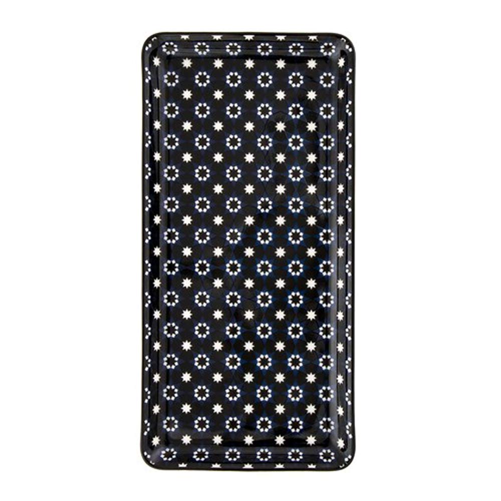 IMAGES D'ORIENT Rectangular Plate, Serving Plate, Jade Porcelain, Kaokab, Oriental Patterned, 24 x 12 cm