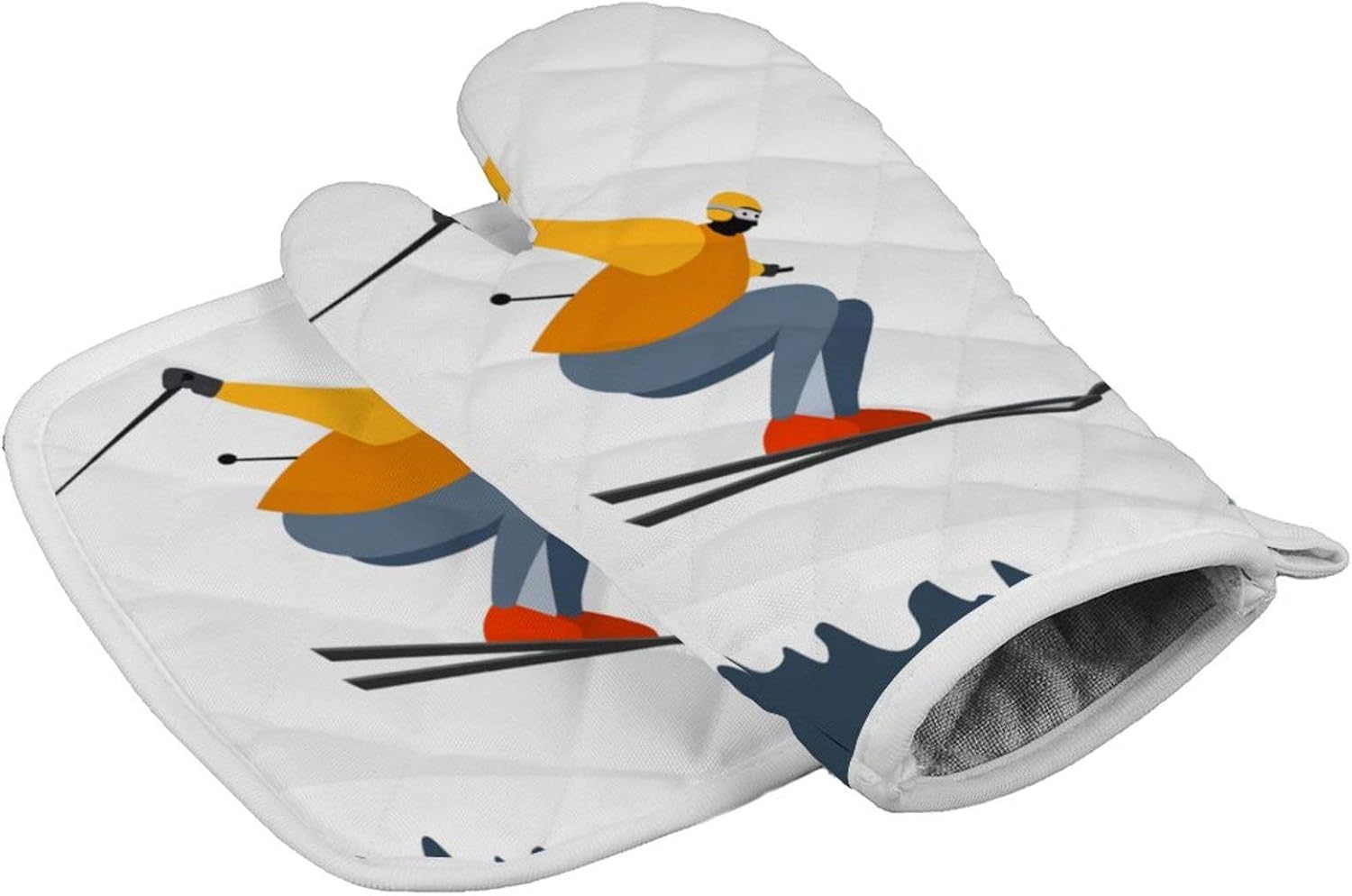 Hitzebeständige Ofenhandschuhe und Topflappen Set rutschfeste