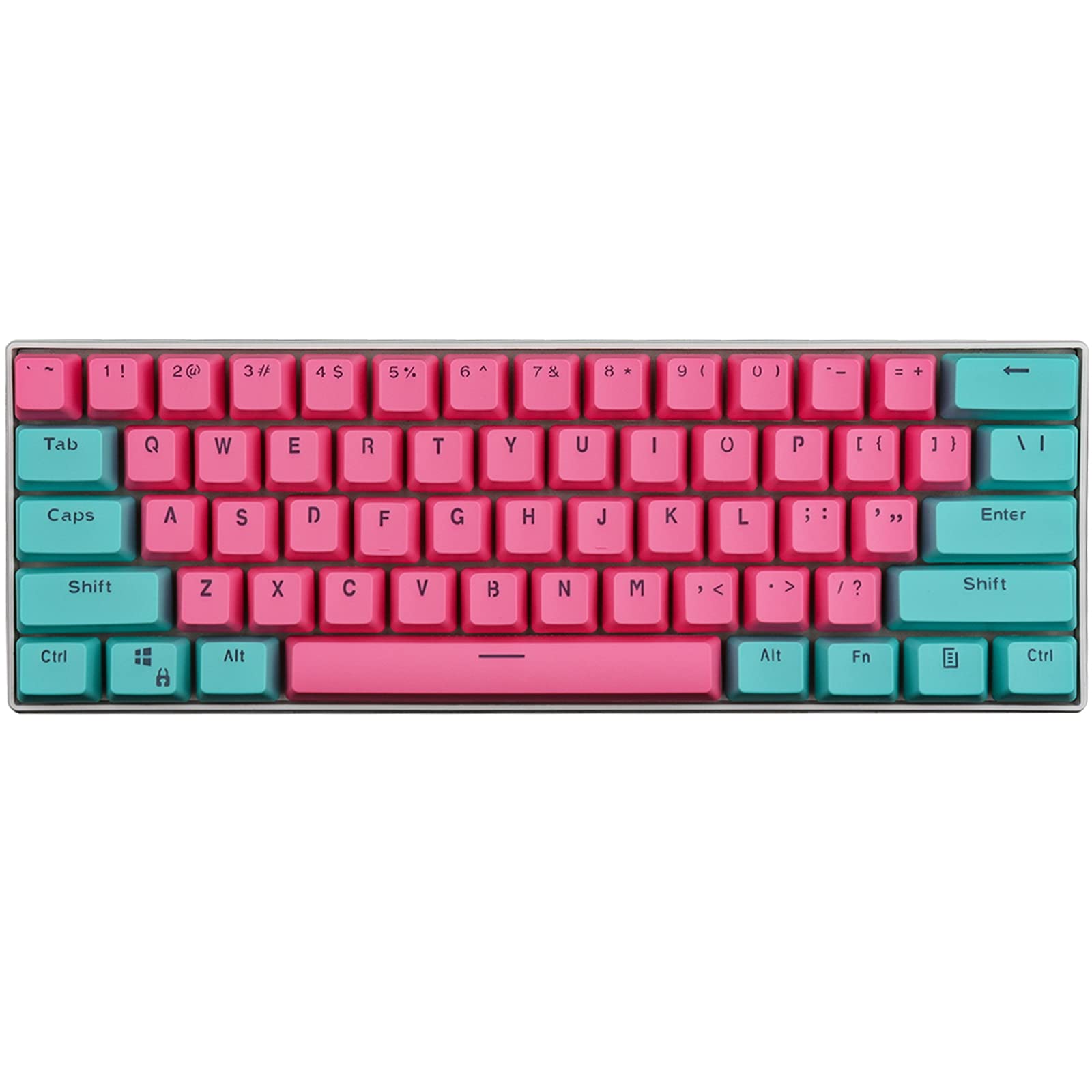 JakeTsai Keycaps, 61 Keycaps Backlight Two-Color Mechanical Keypad PBT Keycap For GH60 / RK61 / ALT61 / Annie/Keyboard Poker Keys,Only sell keycaps