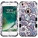 Wydan Compatible Case for iPhone 8 / iPhone 7 - Hybrid Hard Shockproof Case Protective Heavy Duty Impact Skin Cover - Paisley for Apple