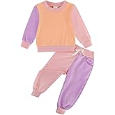 Toddler Baby Boy Girl Clothes with Pockets 2PC Long Sleeve Pullover Sweatshirt and Pants Infant Fall Winter Outfit