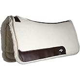 Professional's Choice 100% Steam-Pressed Saddle Pad | Wither Relief and Helps to Protect Against Pressure Points | Soft Fleece Bottom | 31" x 32" | 1 1/4" Felt | Tan