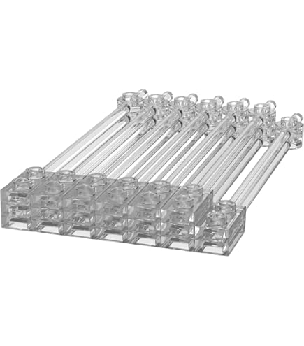 TTEHGB 100 Briques Rondes Transparentes Bleu Clair 1x1 – Compatibles Avec Les Grandes Marques De Construction