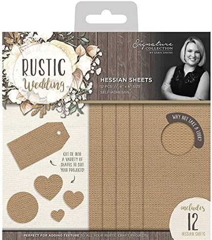 Sara Davies Rustic Wedding Signature Collection - Hessian Sheets (12pc)