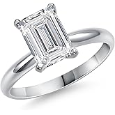 Gem Stone King 3.00 Ct IGI Certified Lab Grown Diamond Solitaire Engagement Ring For Women In 14K White Gold Ring | E-F Color | VS1-VS2 Clarity