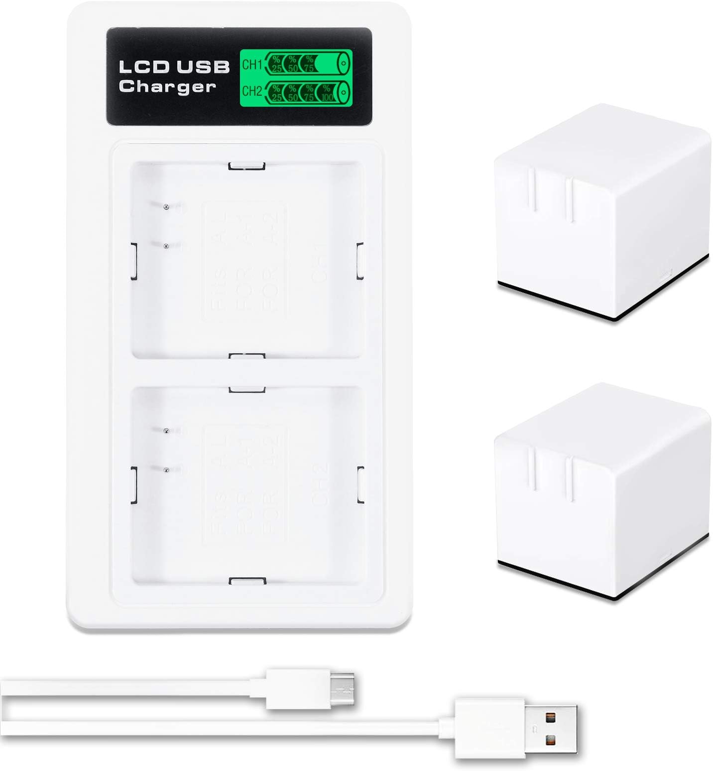 ZTHY 2-Pack Rechargeable Camera Battery Compatible with Arlo Pro/Arlo Pro 2 VMA4400 VMC4030 VMC4030P VMA4200, and USB Port Charger for Arlo Pro/Arlo Pro 2 /Arlo Security Light Battery 2440mAh