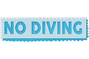 Stencil Stop No Diving Sign Stencil - 24 x 4 inches | Reusable Stencils for Painting on Wood, Walls, Fabric & Rocks | Durable 14 Mil Mylar Plastic | Perfect for DIY Projects and Crafts