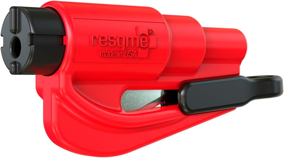 resqme Seatbelt Cutter and Window Glass Breaker 2 in 1 Quick Car Escape KeyChain Tool Neon - Pack of 2: Automotive