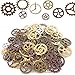 Teenitor Mixed Color 100 Gram (Approx 70pcs) Assorted Antique Steampunk Gears Charms Pendant Clock Watch Wheel Gear for Crafting, Jewelry Making Accessory
