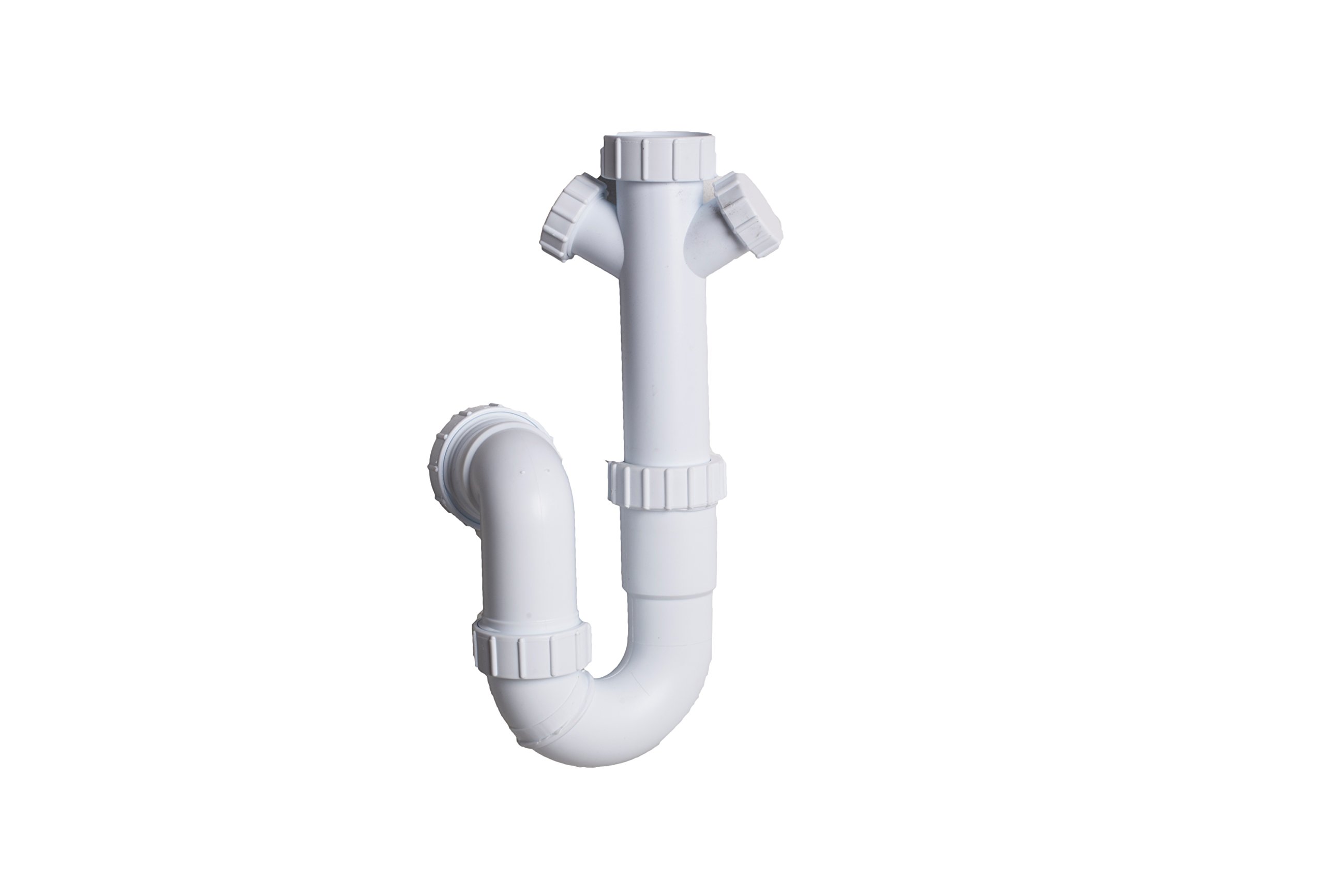 Merriway BH02093 Waste Compression Double Appliance Trap, 40 x 76mm, White