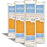 DeLallo Spaghetti Pasta, 1 Pound Bag, 4 Pack, Classic Style, Imported from Italy, Cooks in 9 Minutes, Homemade Recipe, Non-GMO