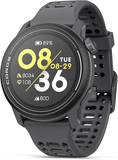 COROS PACE 3 GPS Sport Watch Lightweight 17 Day Battery Black Silicone