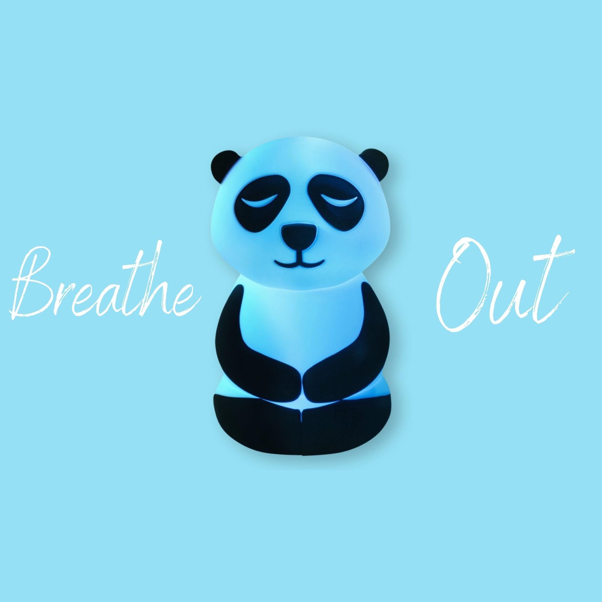 Calm Collective Peaceful Panda Breathing Trainer Light for Calming Stress, Anxiety Relief Items for ADHD, Mindfulness Meditation Tools for Depression, Great Self Care and Mental Health Gifts