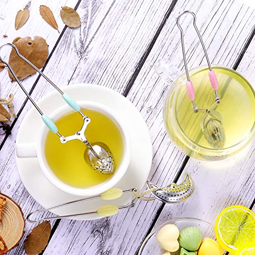 Senbowe 3 Pack Stainless Steel Tea Infuser Tea Strainer, Tea Infuser Threaded Connection Stainless Steel with Silicone Handle to Brew Loose Leaf Tea& Herbal Teas- Great Gift for Tea Lovers