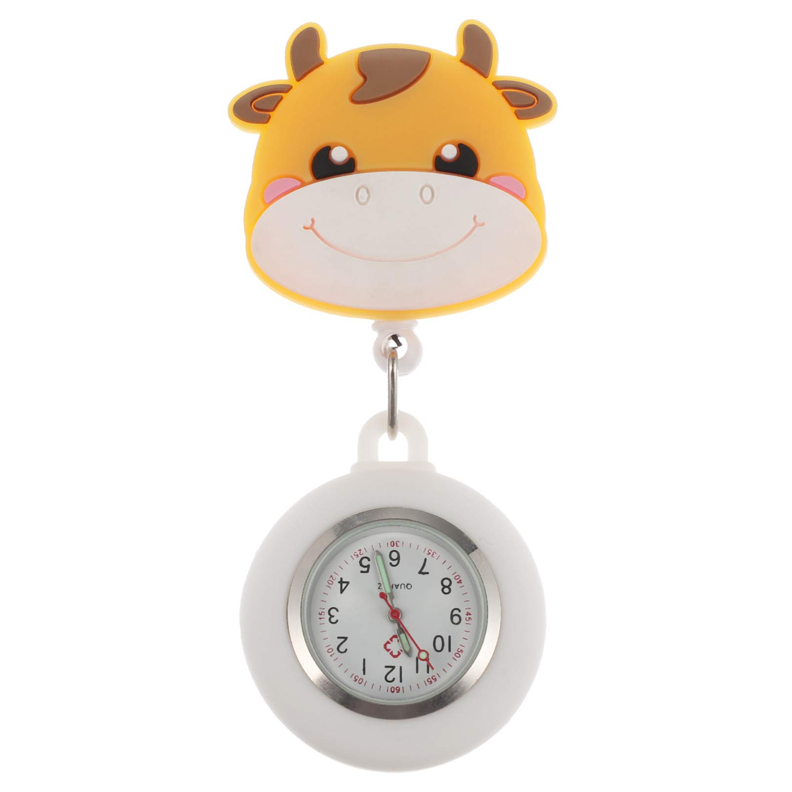 Hemobllo Retractable Nurse Watch - Nurses Fob Watch Clip On Cute Cartoon Nursing Hanging Lapel Pocket Accessories Fob ES for s Women