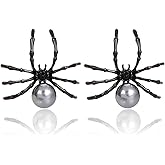 Halloween Skull Earrings for Women Pumpkin Hoop Earrings Skeleton Hand Drop heart Earrings Pearl Black Spider Earrings Gothic Halloween Jewelry