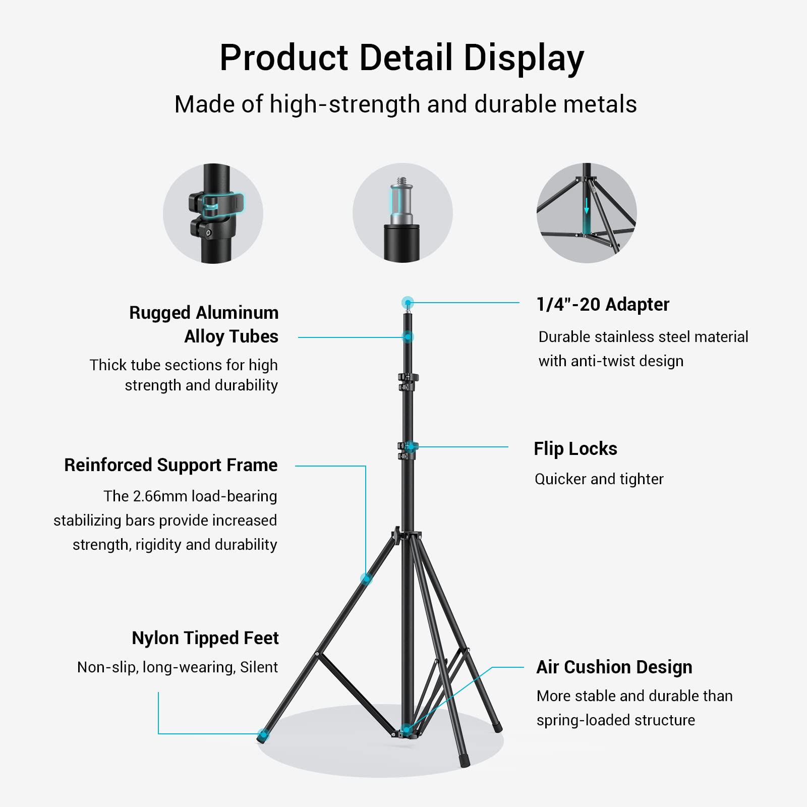 SMALLRIG Photography Light Stand 110