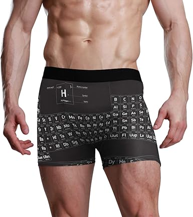 Comfortable Underwear Men S Boxer Briefs Ultra Soft Premium Bulge Pouch Underwear Harajuku Stretch Boxer Trunk Black Period System Of Elements For Men Boy Amazon De Bekleidung