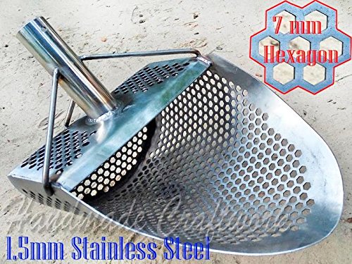 Sand Scoop for metal detecting HEXAGON 7 Beach Metal Detector Hunting Tool Stainless Steel COOB
