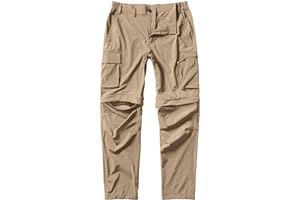 Gash Hao Mens Hiking Convertible Pants Outdoor Waterproof Quick Dry Zip Off Lightweight Fishing Pants