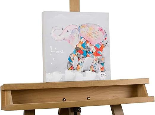 Kunstloft Handbemalter Kunstdruck Der Erste Schultag 25x25cm Original Handbemalte Leinwand Bilder Xxl Elefant Kinderzimmer Bunt Bunt Wandbild Acrylbild Moderne Kunst Einteilig Mit Rahmen Amazon De Kuche Haushalt