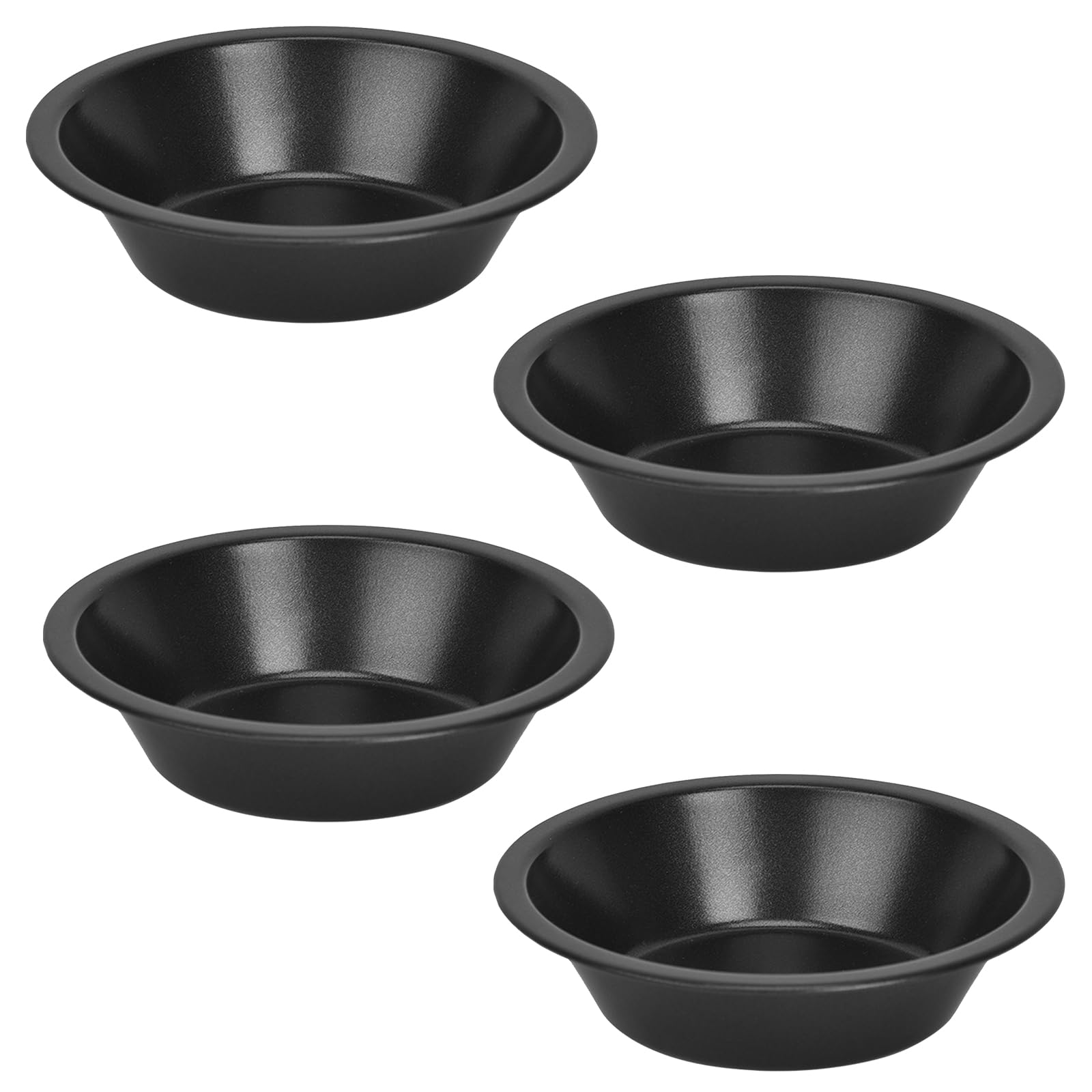 Fadcaer 4 Pieces Mini Pie Pans,Mini Pie Dishes,Individual Round Pie Tins,Quiche Baking Moulds,Non Stick Pie Tins,Pie Quiche Dishes Tins for Baking Bread Cake Tart Desserts Meat,Baking Tins Flan Dish