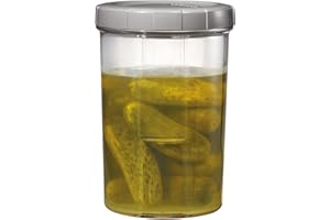 STARFRIT LocknLock Tritan Pickle Jar with Strainer - 44oz/1.3L - Airtight & Leakproof - Stain Resistant - Twist lid