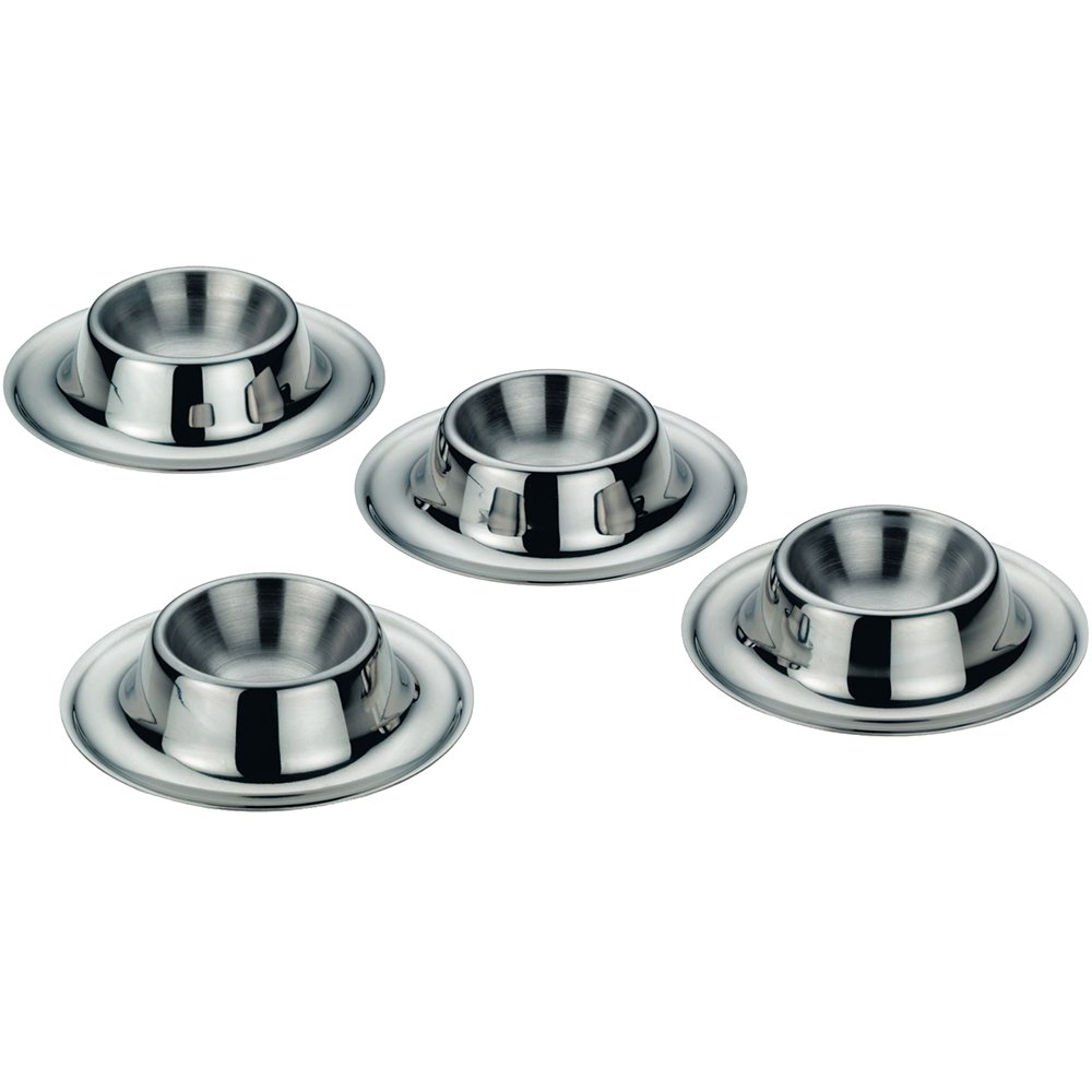 Kela "Vision Set-Egg Cups, Stainless Steel, Silver, 4-Piece
