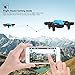Potensic A20W Mini Drone for Kids with Camera, RC Portable Quadcopter 2.4G 6 Axis - Altitude Hold, Headless, Remote Control, Route Setting, Real Time FPV, Speed Mode and More - Azure