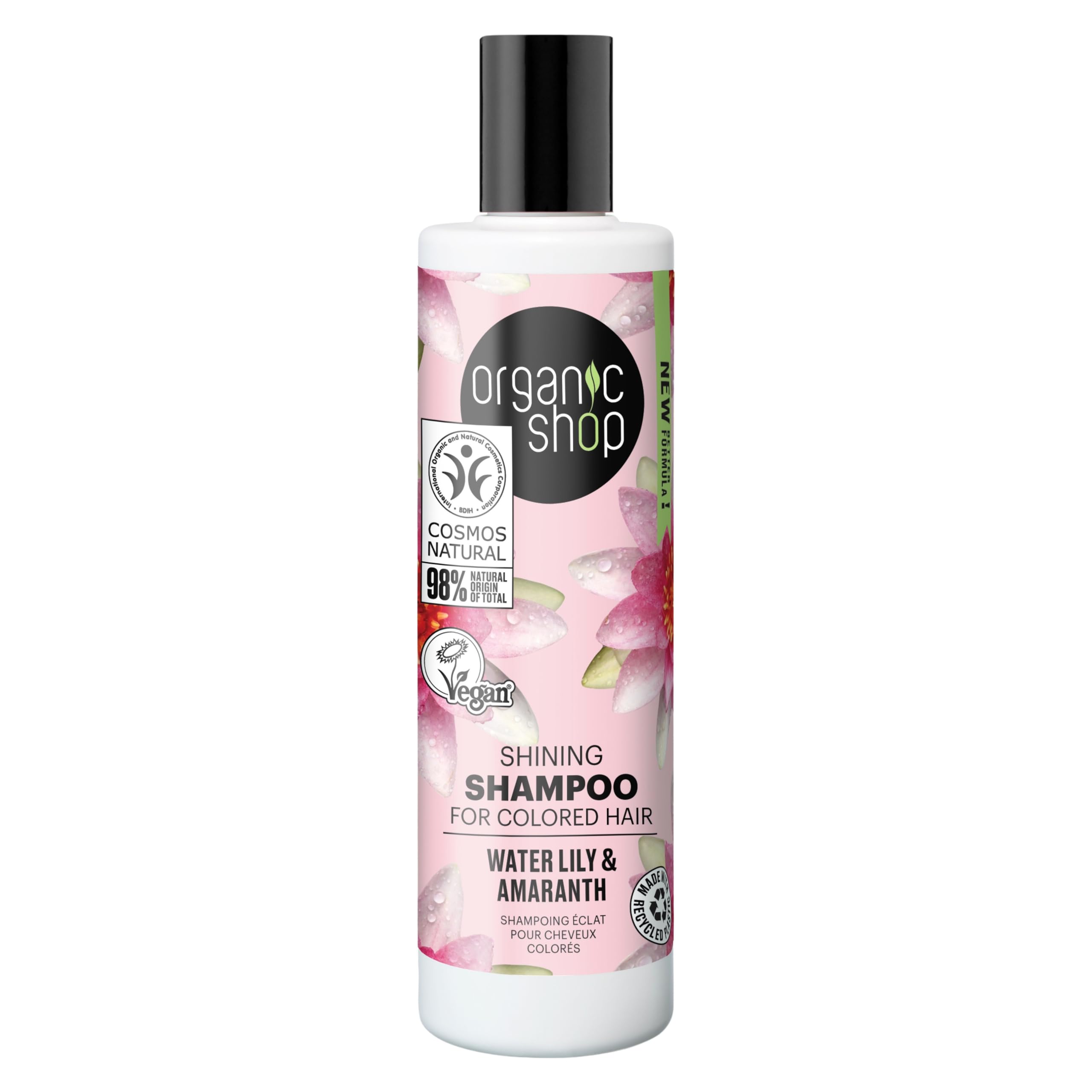 Organic Shop Shining Shampoo for Colored Hair Water Lily and Amaranth, 280 ml