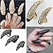 5X False Nail Clear Crystal Claw Paw Talon Finger Ring by NYKKOLA