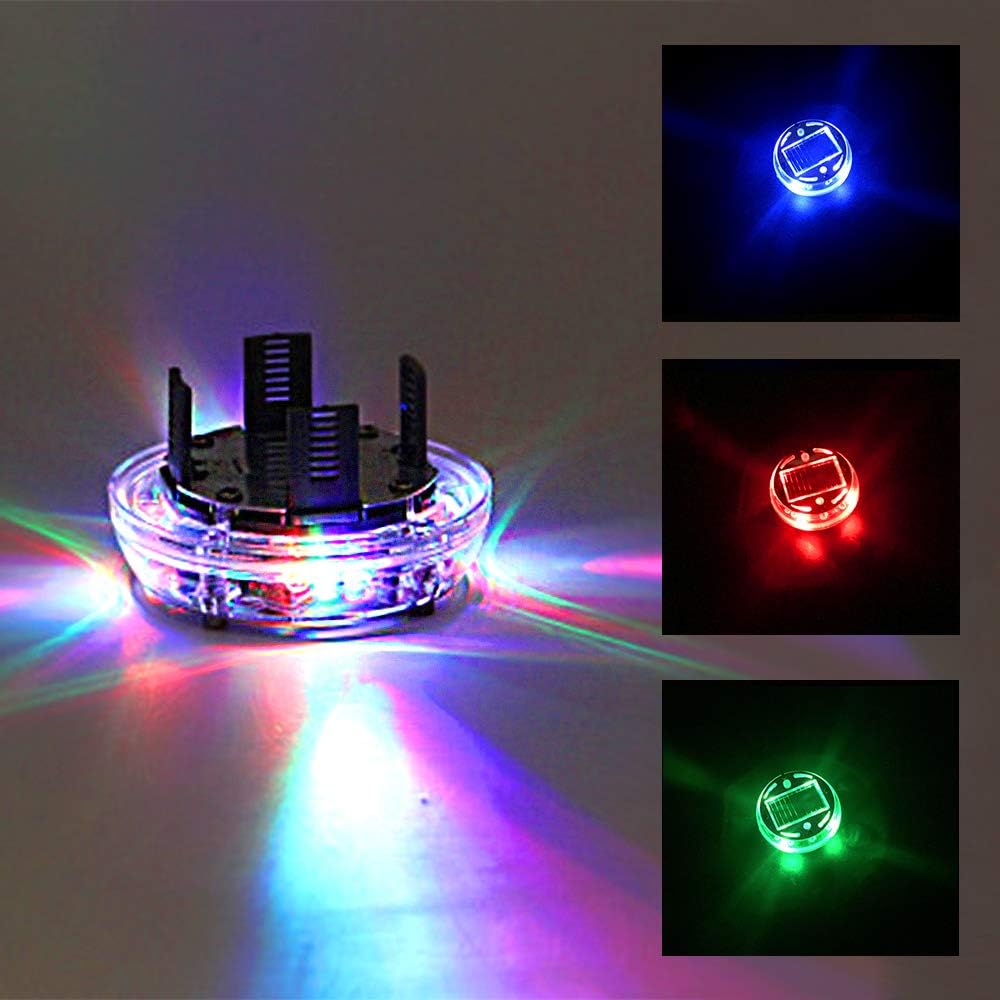Sidaqi Car Tire Wheel Lights,4PCS Solar Energy Car Wheel Hub Lamp Hot Wheel Lights with Motion Sensors Colorful LED Tire Light Decorative Lights Waterproof for Car Auto Motorcycles Bicycles: Automotive